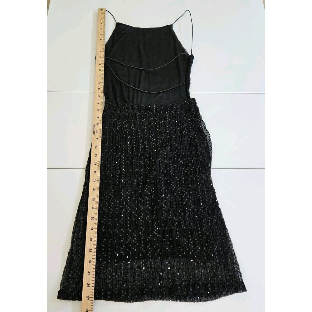 Elegant Black Sequin Mini Dress - Picture 6 of 16